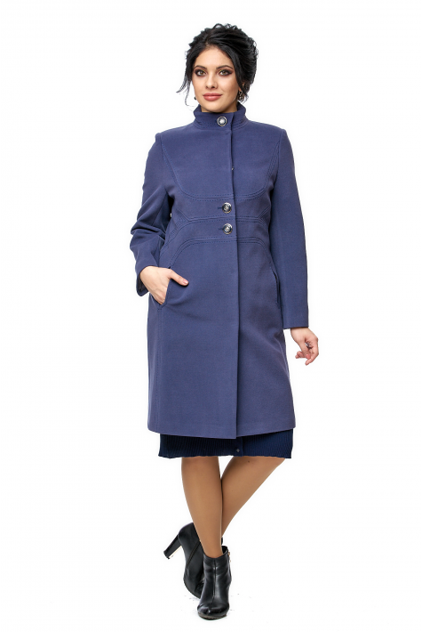 Женское пальто из текстиля с воротником 8001062