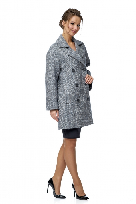 Женское пальто из текстиля с воротником 8001088