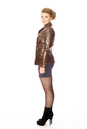 Женская кожаная куртка из натуральной кожи с воротником 8001754-4