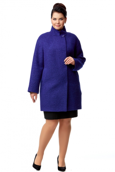 Женское пальто из текстиля с воротником 8001897