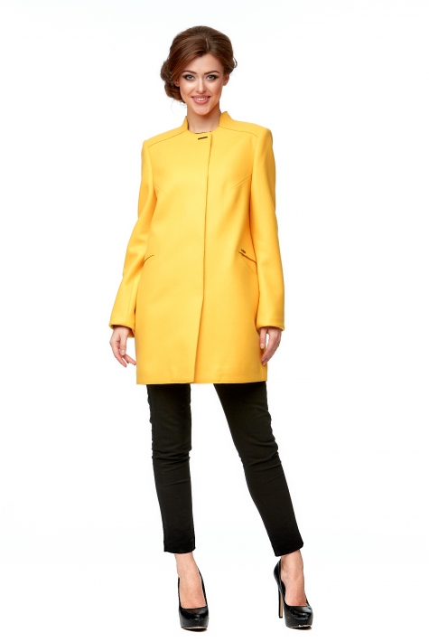 Женское пальто из текстиля с воротником 8002055