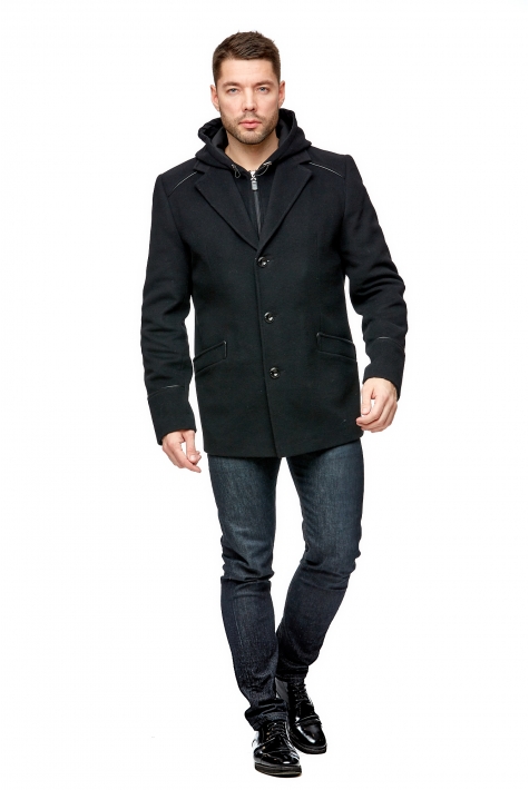 Мужское пальто из текстиля с воротником 8002075