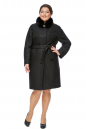 Женское пальто из текстиля с воротником, отделка песец 8002199