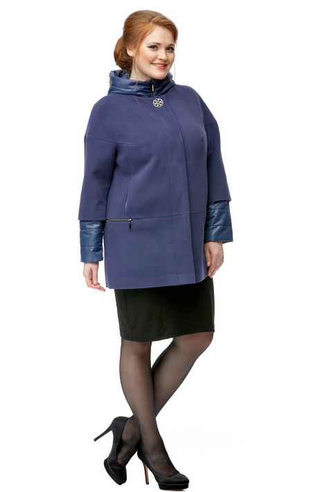 Женское пальто из текстиля с капюшоном 8002505