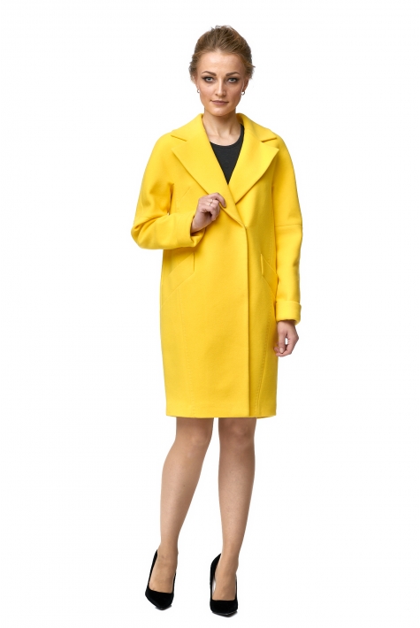 Женское пальто из текстиля с воротником 8002653