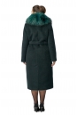 Женское пальто из текстиля с воротником, отделка енот 8009509-2