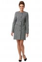 Женское пальто из текстиля без воротника 8009929