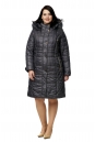 Женское пальто из текстиля с капюшоном, отделка песец 8009988
