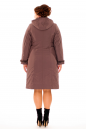 Женское пальто из текстиля с капюшоном, отделка норка 8009989-3