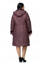 Женское пальто из текстиля с капюшоном, отделка норка 8010061-3