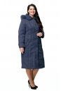 Женское пальто из текстиля с капюшоном, отделка песец 8010079-2