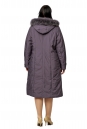 Женское пальто из текстиля с капюшоном, отделка песец 8010114-3