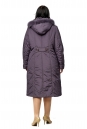 Женское пальто из текстиля с капюшоном, отделка песец 8010518-3