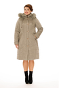 Женское пальто из текстиля с капюшоном, отделка песец 8010660-2