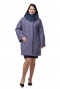 Женское пальто из текстиля с воротником, отделка енот 8010723-3