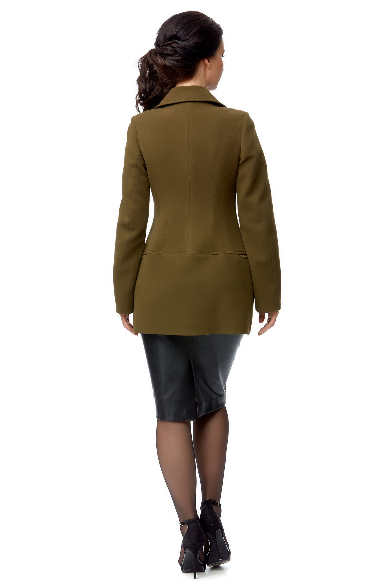 Женское пальто из текстиля с воротником 8001879-3