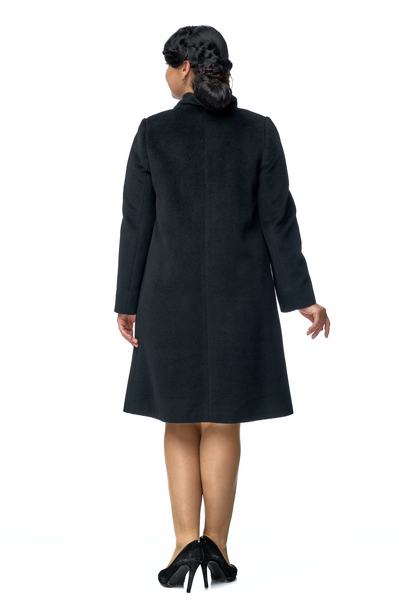 Женское пальто из текстиля с воротником 8002187-3