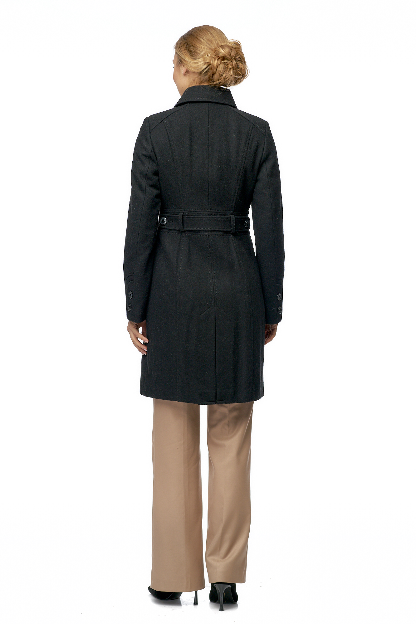 Женское пальто из текстиля с воротником 8002739-2