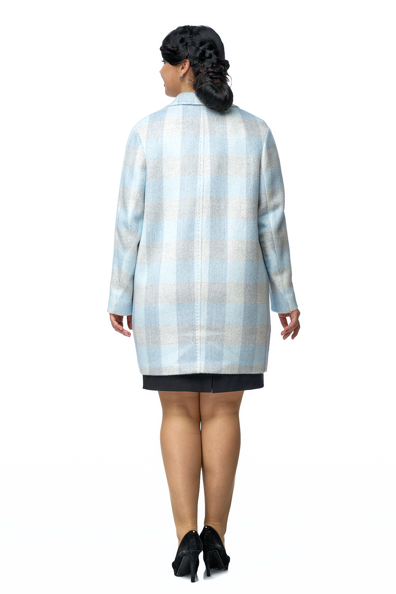 Женское пальто из текстиля с воротником 8009226-3