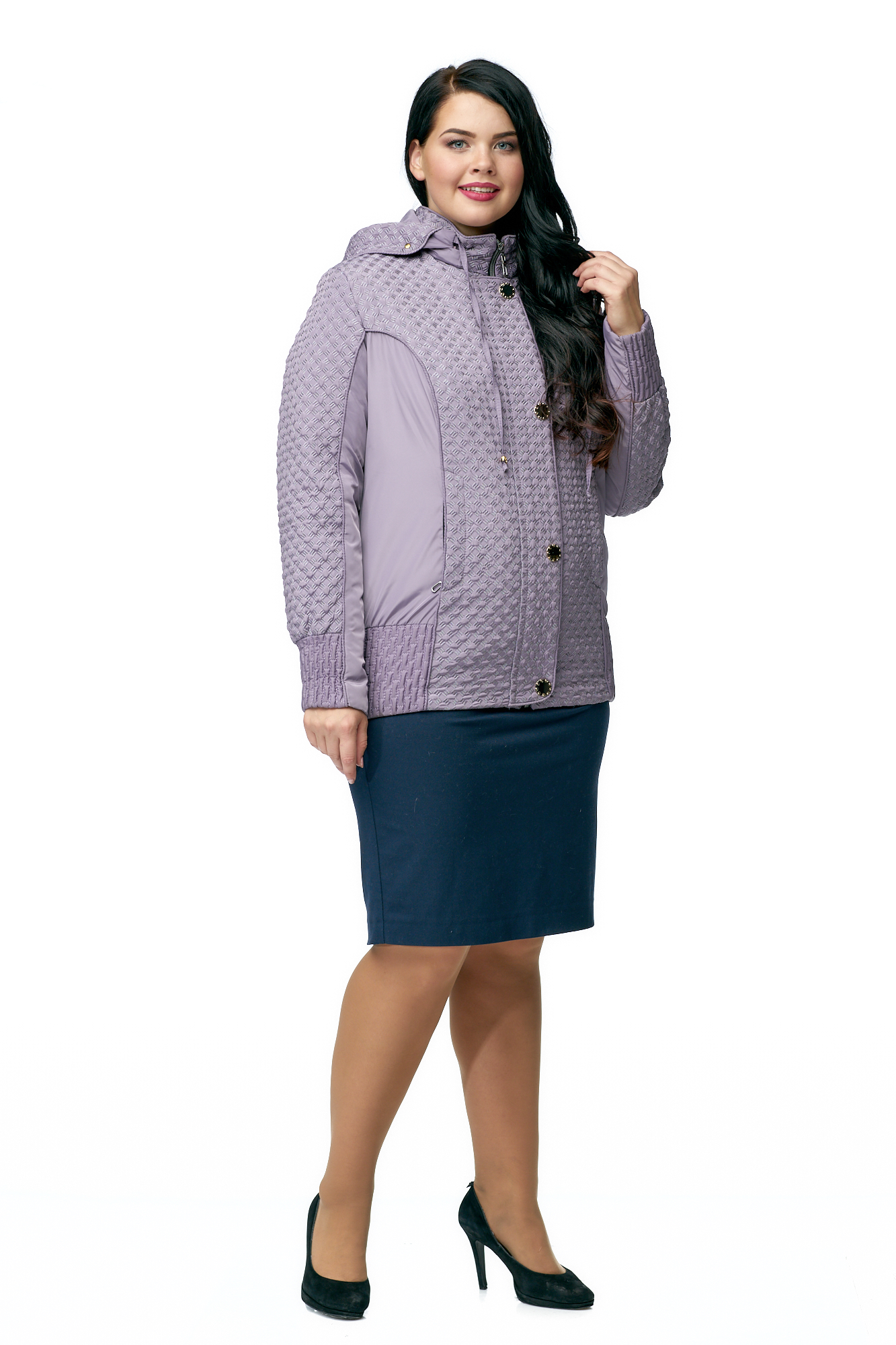 Куртка женская из текстиля с капюшоном 8010594-2
